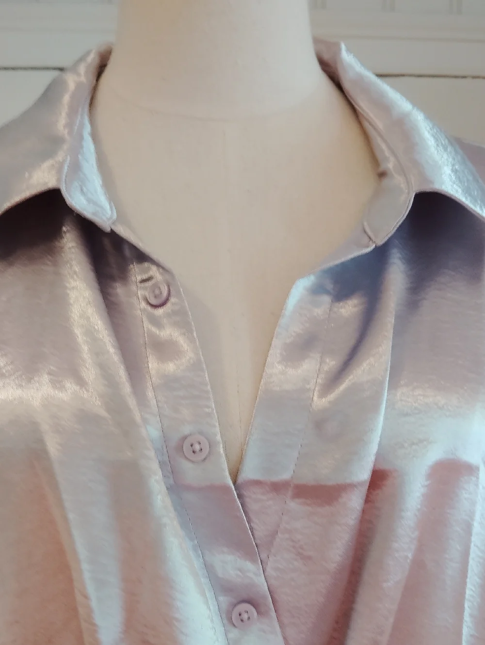 Worthington Long Sleeve Satin Blouse